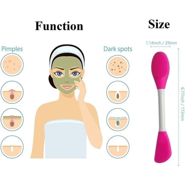 Silicone Facial Mask Brush Modeling Mask Brush Exfoliating Face Mask Brush Purple Silica Gel Silicone Brush Miss Dual Use - Image 4