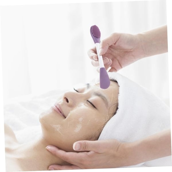 Silicone Facial Mask Brush Modeling Mask Brush Exfoliating Face Mask Brush Purple Silica Gel Silicone Brush Miss Dual Use - Image 4