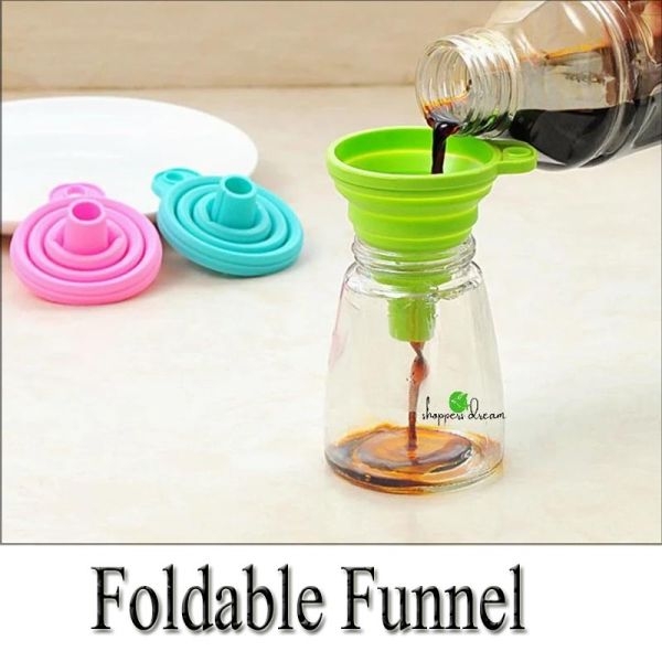 Silicone Flexible and Foldable Funnel for Liquid and Food Transfer Multiple Colors - Image 2