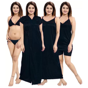 Silk Bridal Nightgown Set for Women - Fancy Satin Chemise & Robe