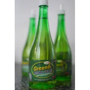Silver 6 Green6 Antibacterial Kitchen Cleaner Spray - Heavy Duty Grease & Oil Stain Remover for Stove