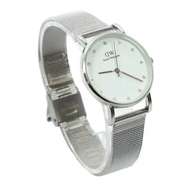 Silver Dial With Stainless Steel Mesh Strap For Women - Image 3
