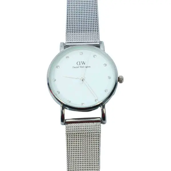 Silver Dial With Stainless Steel Mesh Strap For Women - Image 2