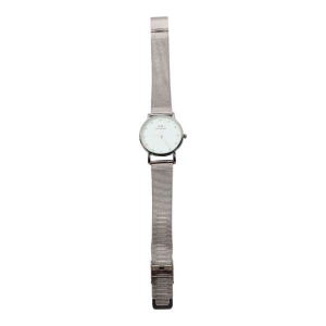 Silver Dial With Stainless Steel Mesh Strap For Women