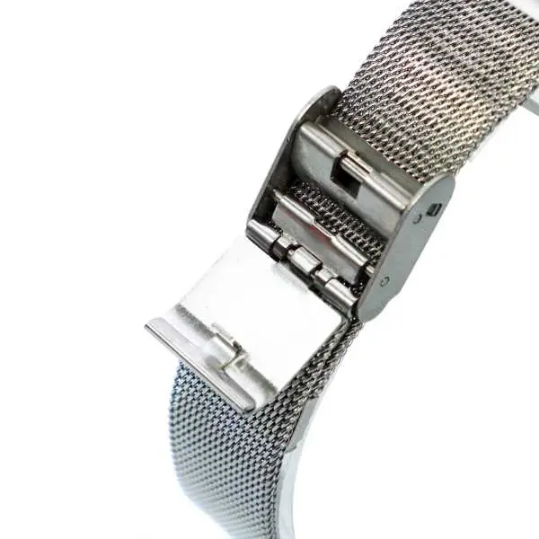 Silver Dial With Stainless Steel Mesh Strap For Women - Image 4