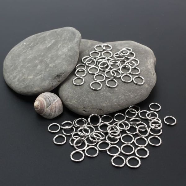 Silver Jump Ring for Jewellery making (8mm)-100gm - Image 2