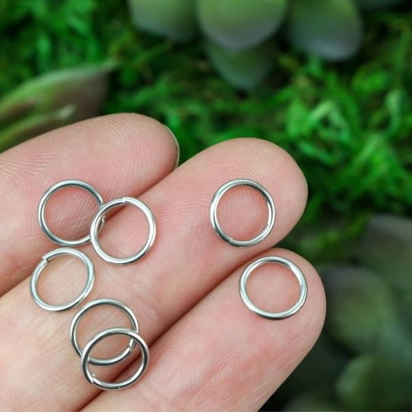 Silver Jump Ring for Jewellery making (8mm)-100gm - Image 3