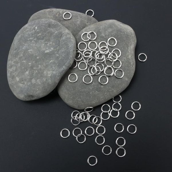 Silver Jump Ring for Jewellery making (8mm)-100gm - Image 4