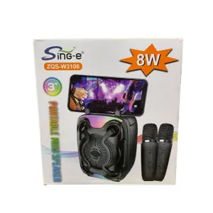 Sing-e Portable Bluetooth Speaker RGB Lights, Dual Mics & Affordable Party Sound