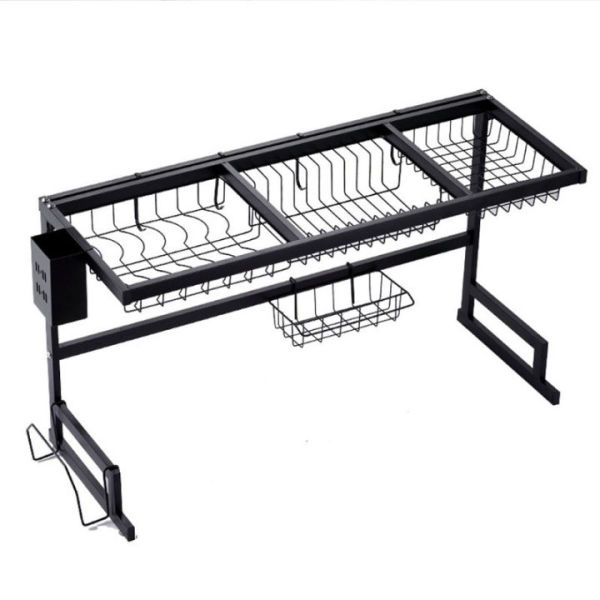 Single Layer Dish Drainer Holder Stainless Steel Kitchen Rack - Image 3