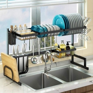 Single Layer Dish Drainer Holder Stainless Steel Kitchen Rack