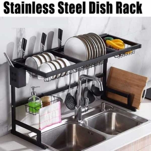 Single Layer Stainless Steel Dish Drainer Rack