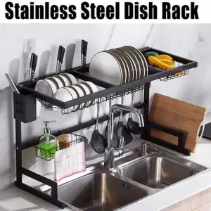 Single Layer Stainless Steel Dish Drainer Rack