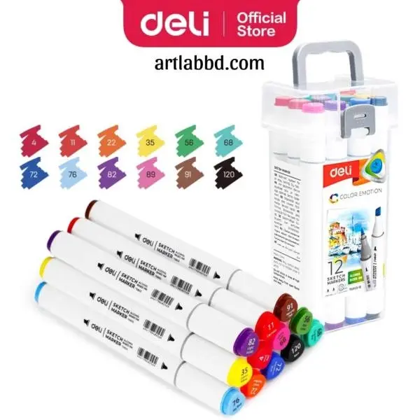 Sketch Marker/ Delli Colour Sketching Marker 12 shades - Image 2