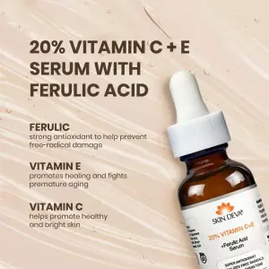 Skin Deva 20% VITAMIN C + E + FERULIC ACID SERUM For Face