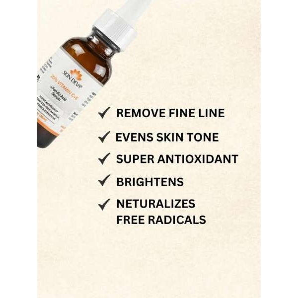 Skin Deva Ferulic Acid Serum 20 % Vitamin C With Vitamin E Plus Ferulic Acid Serum 30 ML Serum - Image 5
