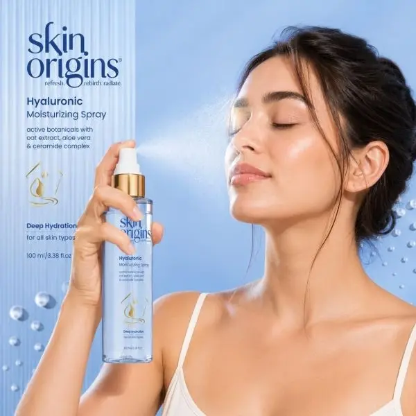 Skin Origins Hyaluronic Moisturizing Spray | Deep Hydration | All Skin Types | 100ml Face Spray | Deep Moisturizing Spray | Face mist | by Genuine Collections - Image 2