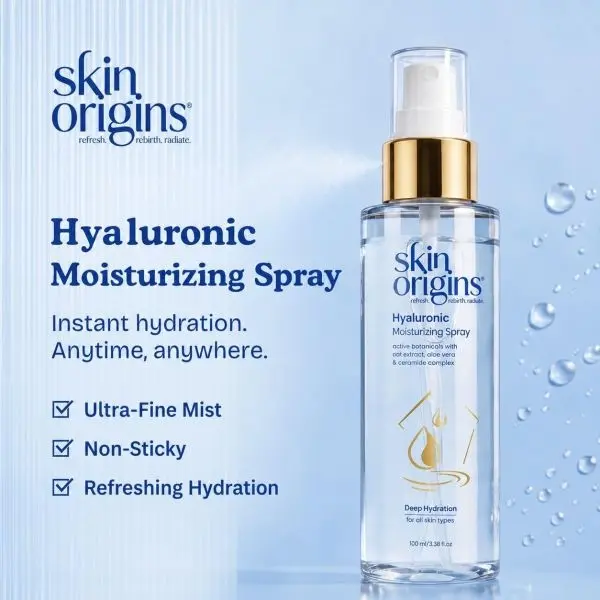 Skin Origins Hyaluronic Moisturizing Spray | Deep Hydration | All Skin Types | 100ml Face Spray | Deep Moisturizing Spray | Face mist | by Genuine Collections - Image 3