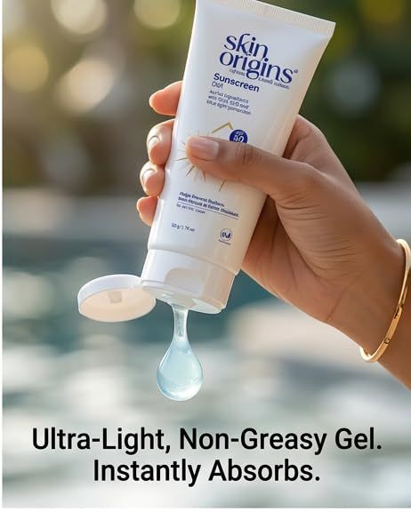Skin Origins unscreen Gel SPF 50 PA++++ | SPF 50 | Water Resistant, Lightweight & Non-Greasy | Broad Spectrum & Blue Light Protection | Daily use sunscreen | All skin types | For Men & Women - 50gm | No white Cast | by Genuine Collection - Image 4