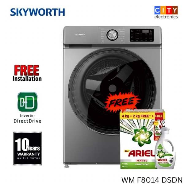 SKYWORTH 8 Kg Direct Drive Front Loading Washing Machine F8014DSDN - Image 5