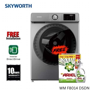 SKYWORTH 8 Kg Direct Drive Front Loading Washing Machine F8014DSDN