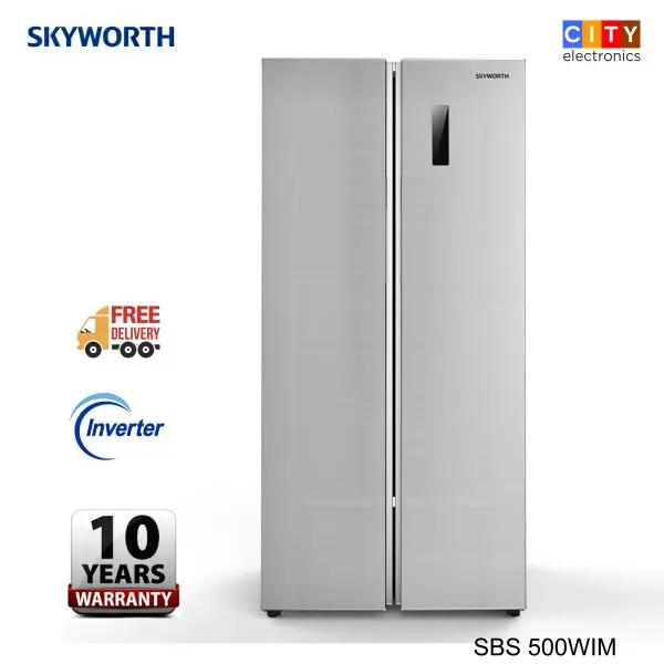 Skyworth SBS 500WIM 430 Litres Side By Side Inverter Refrigerator - Image 2