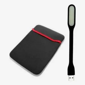 Sleeve 15.6 Inch And Led Light Combo Set - Black | Fashion 12.4 Inch Laptop Sleeves and Usb Led Light Combo