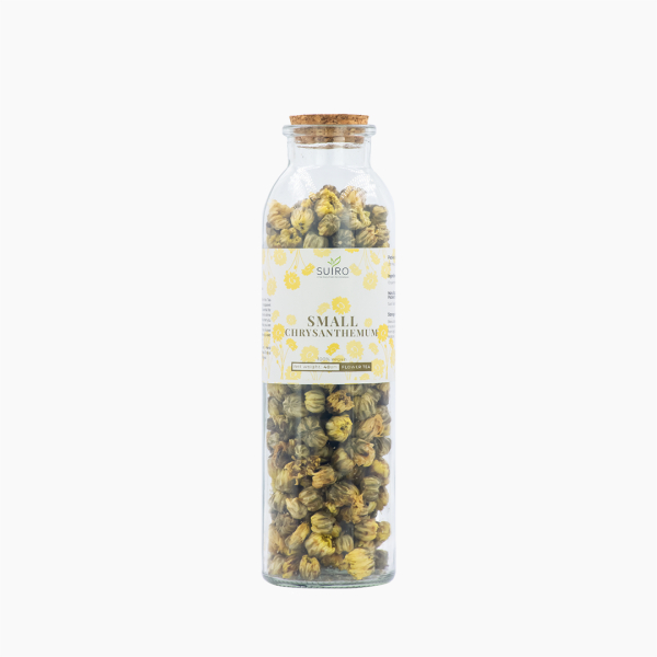 Small Chrysanthemum Flower Tea - 30GMS Glass Jar - Suiro Teas - Image 3