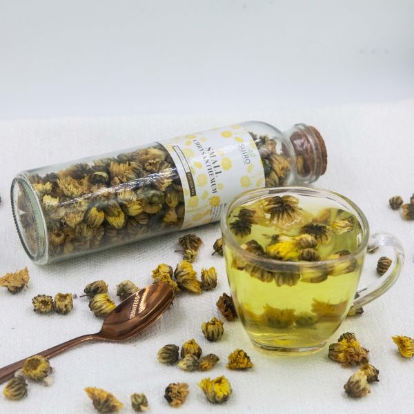 Small Chrysanthemum Flower Tea - 30GMS Glass Jar - Suiro Teas - Image 5