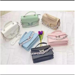 Small Crossbody & Hand bag for Women with Chain Stripe