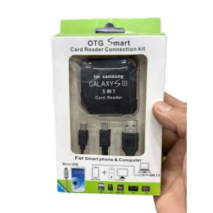 Smart Card Reader Connection Kit, 2.0, All-in-One Card Reader for SD, TF, Mini SD, MS, M2. for Smartphone And Computer