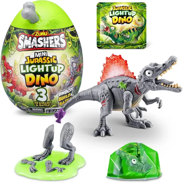 Smashers Jurassic Series 1 Mini Jurassic Light-Up Dino - 3 Facing 6 pcs/PDQ, 12 pcs (No Inner, STD Colour Assortment) (S001) - Image 2