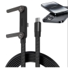 Solid 2-in-1 Invisible Holder Charger Cable TC - TC & TC - Lightning 240W Portable Fast Charging Cord with Built-in Phone Stand