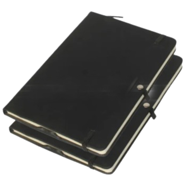 Solid Black Bookmark Notebook (Set Of 2)