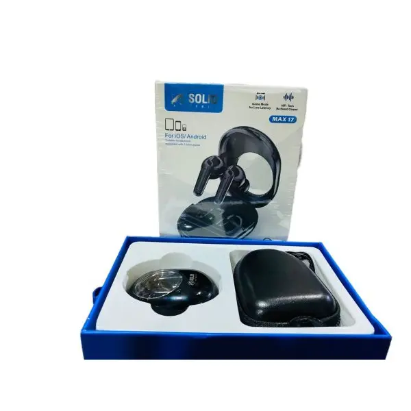 Solid Power MAX 17 | Gaming Supported Earbuds | PUBG | 48 Hour Playing Music | ENC Noise Reduction | Earbuds Case Free | 6 Months Warranty - Image 3