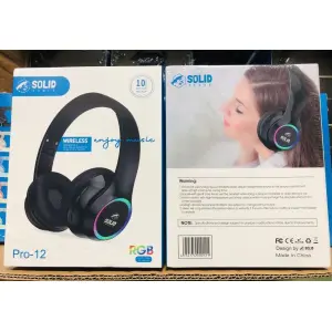 Solid Power Pro-12 300 mAh Wireless RGB Colorful Glow Gaming Headset