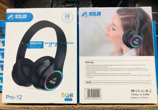 Solid Power Pro-12 300 mAh Wireless RGB Colorful Glow Gaming Headset