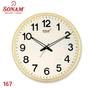 Sonam Quartz Round Design Analog Wall Clock-Model 257