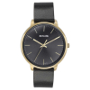 Sonata Quartz Analog Black Dial Black Leather Strap Watch For Women 87069YL01