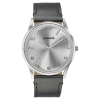 Sonata Quartz Analog Silver Dial Black Leather Strap Watch For Men