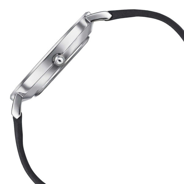 Sonata Quartz Analog with Date Silver Dial Black Leather Strap Watch For Men - Image 4
