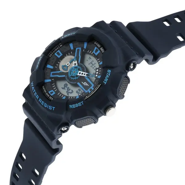 Sonata SF Dreamer Series Quartz Digital Analog Digital Blue Plastic Strap for Men - Image 3