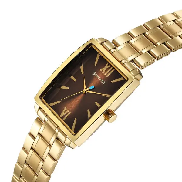 Sonata Utsav Brown Dial Watch for Men - Image 3