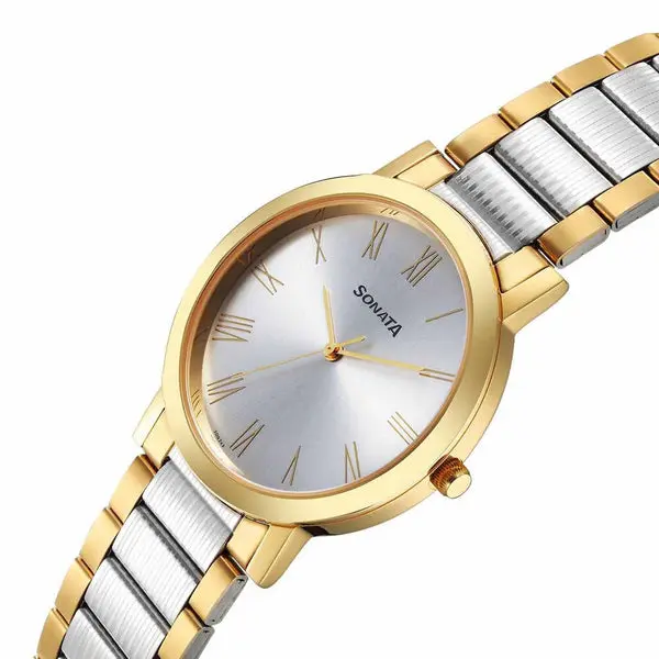Sonata Utsav Quartz Analog Grey Dial Stainless Steel Strap Watch for Men - Image 3