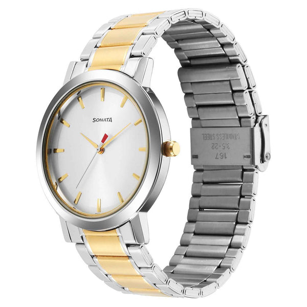 Sonata Utsav Silver Dial Watch for Men - Image 3