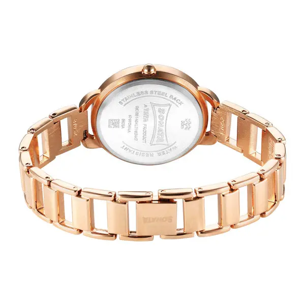 Sonata Wedding Quartz Analog Blue Dial Metal Strap Watch for Women - Image 5