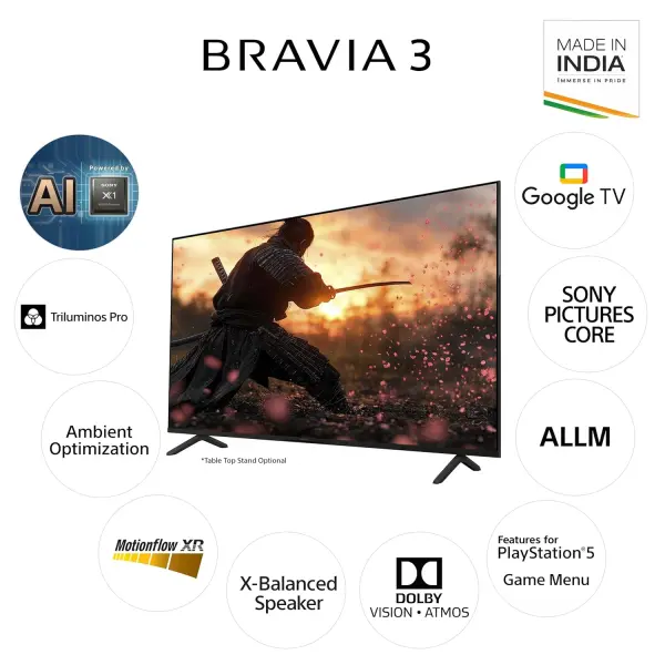 Sony BRAVIA 3 Series 164 cm (65 inches) 4K Ultra HD AI Smart LED Google TV (K-65S30) - Image 2