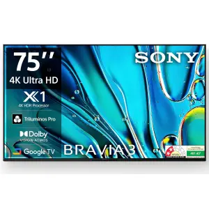 Sony BRAVIA 3 Series 189 cm (75 inches) 4K Ultra HD AI Smart LED Google TV (K-75S30)