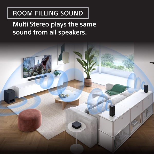 Sony Bravia Theatre System 6 (HT-S60) Real 5.1ch 1000W,Dolby Atmos/DTS:X Soundbar Home Theatre with Powerful subwoofer & Wireless Rear Speakers,Voice Zoom3,BCA App, Bluetooth,HDMI eARC - Image 9