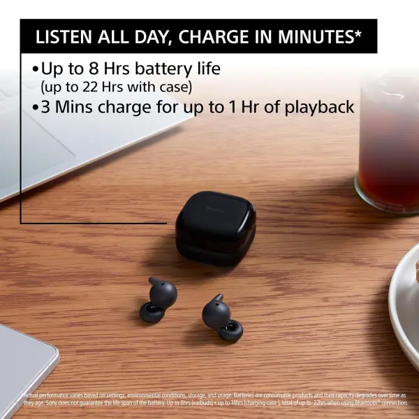 Sony LinkBuds Open WF-L910 Bluetooth Earbuds with an Open-Ring Design for Ambient Sound, Mic, TWS, Upto 22 Hrs Battery, Adaptive Sound Control - Image 10